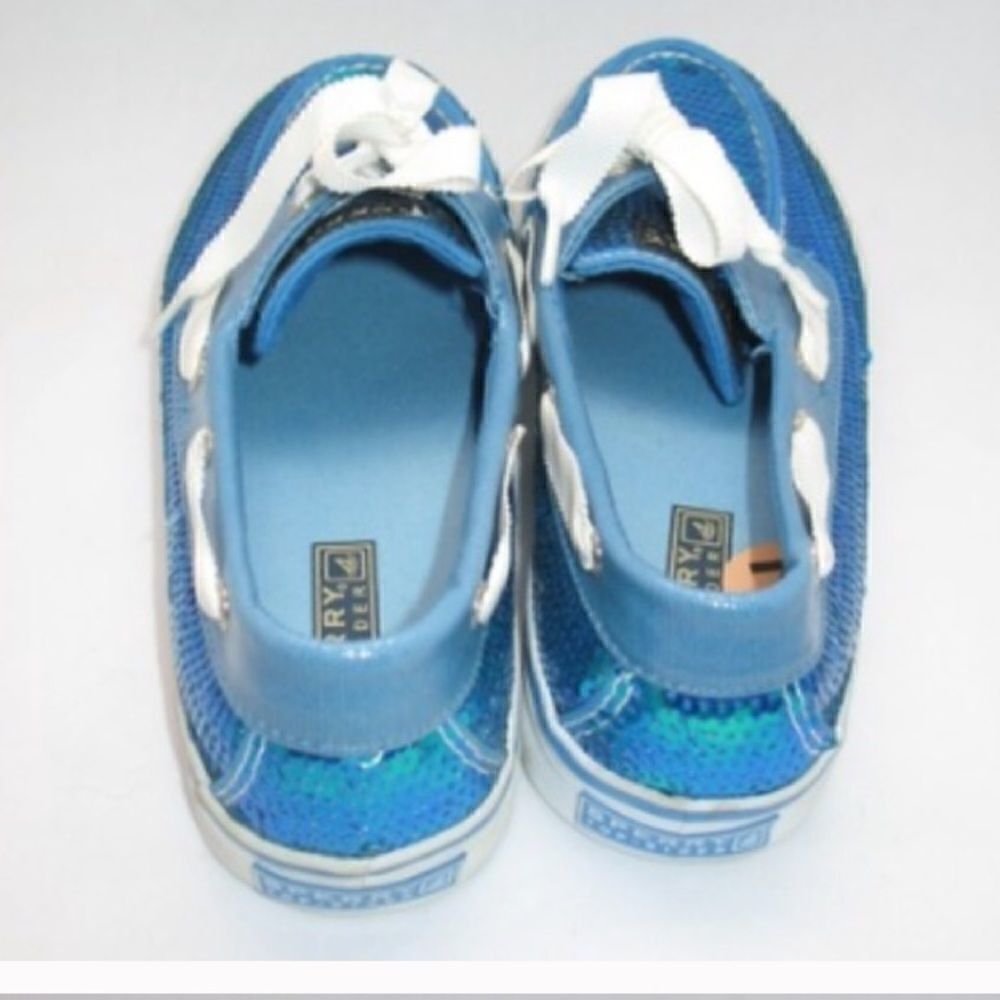 NWOB Sperry Topsider Blue Sequin Shoes - Picture 4 of 8